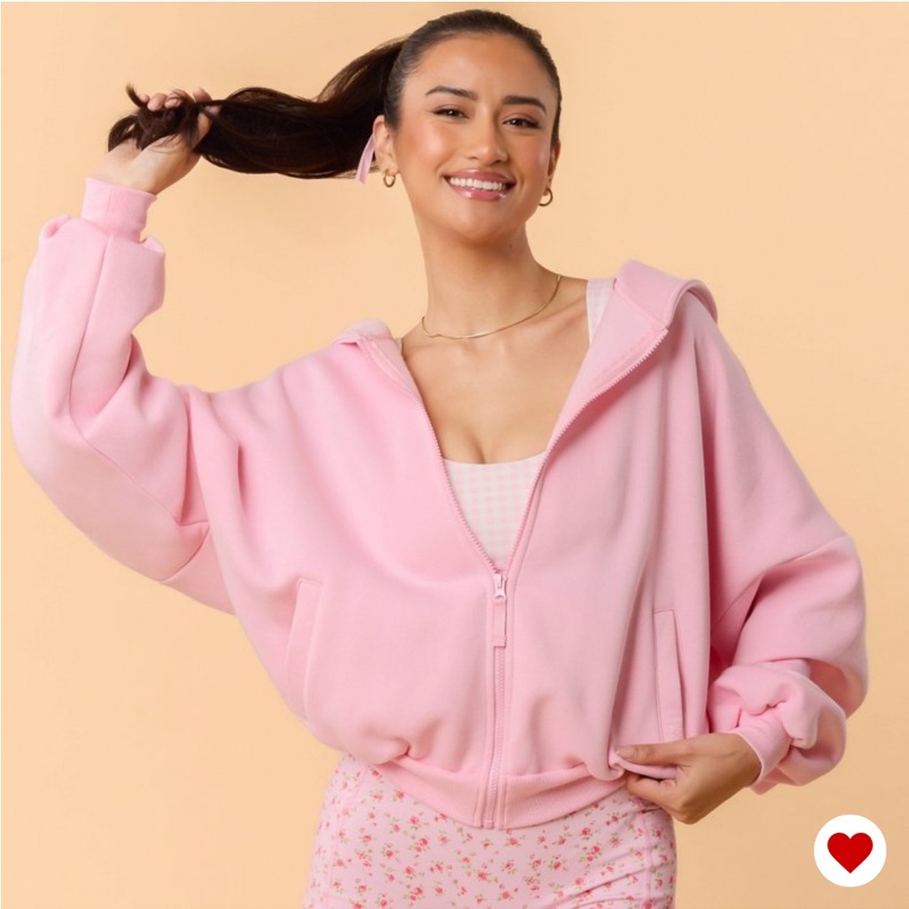 Blogilates Pink Women's Zip-Up Hoodie